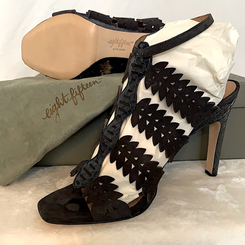 Eight Fifteen Leather Sandal Heel